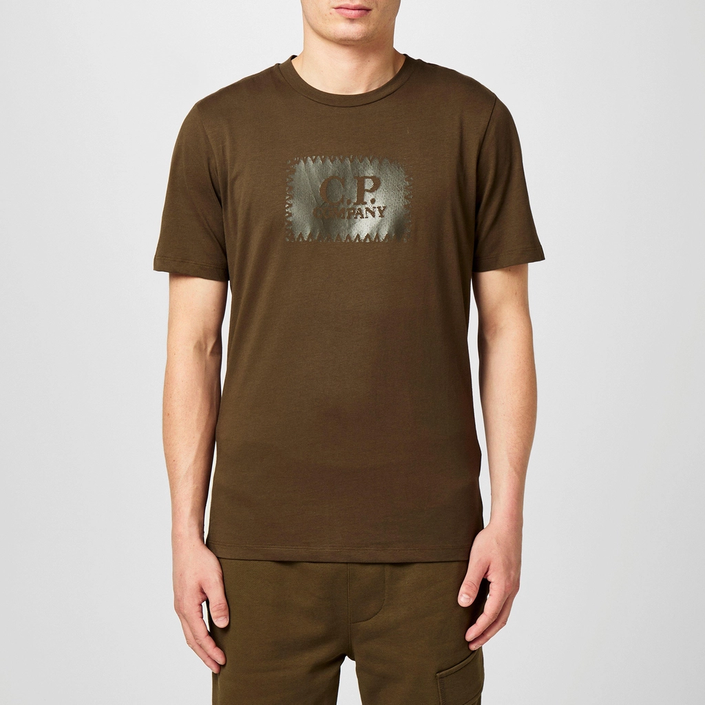 CP Company Block Logo T Shirt - Ivy Green 683